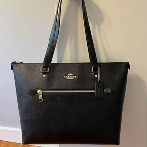 Black and gold coach purse medium to large size